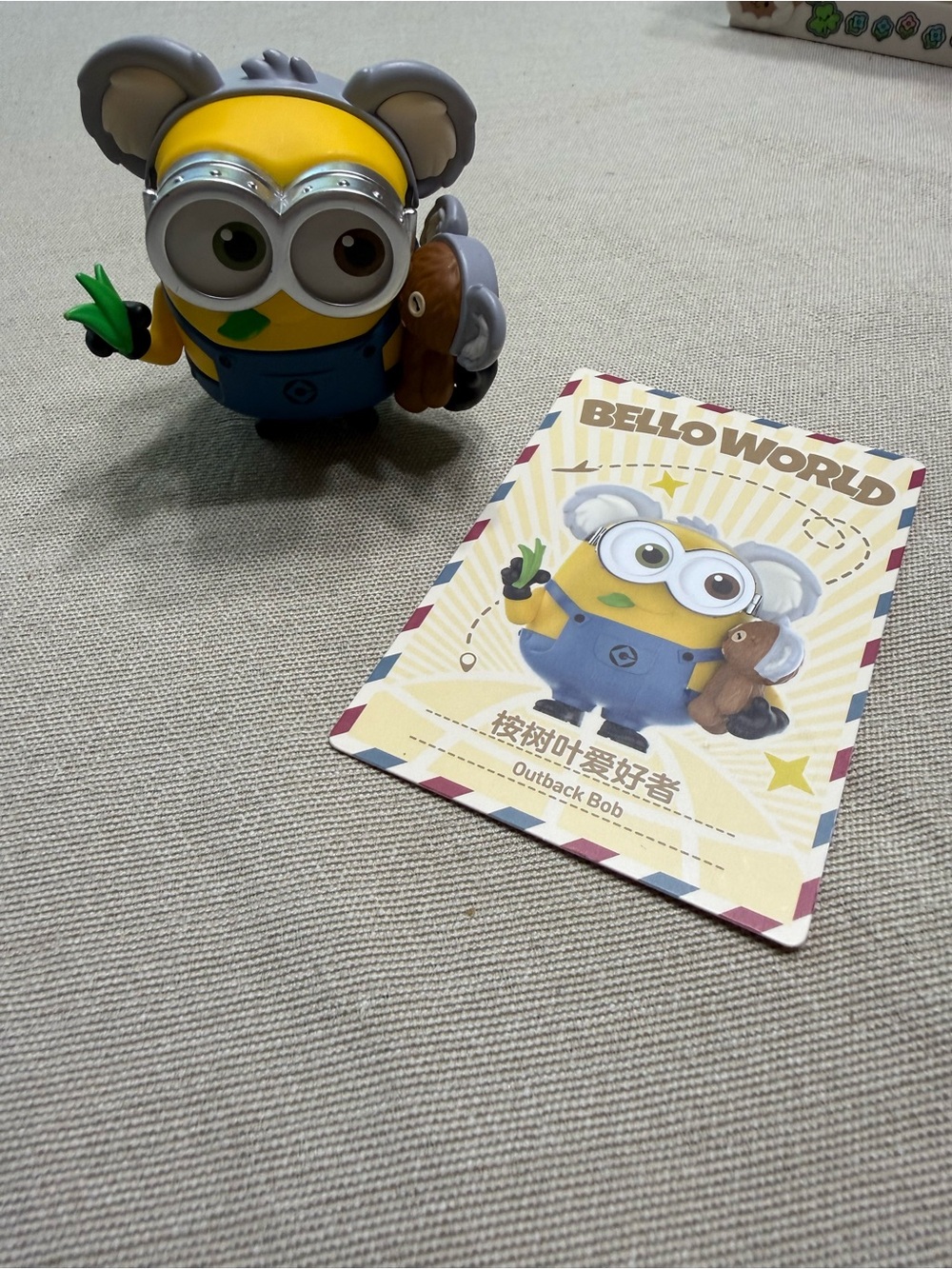 Outback Bob Koala Minion Collectible Figure - Yellow & Blue
